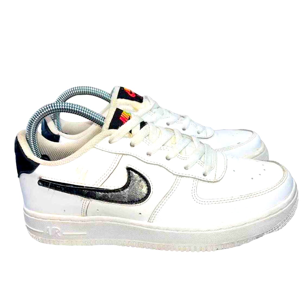 Nike Air Force 1 Removable/Alternate Changeable Swoosh Lv8 Size 4.5y